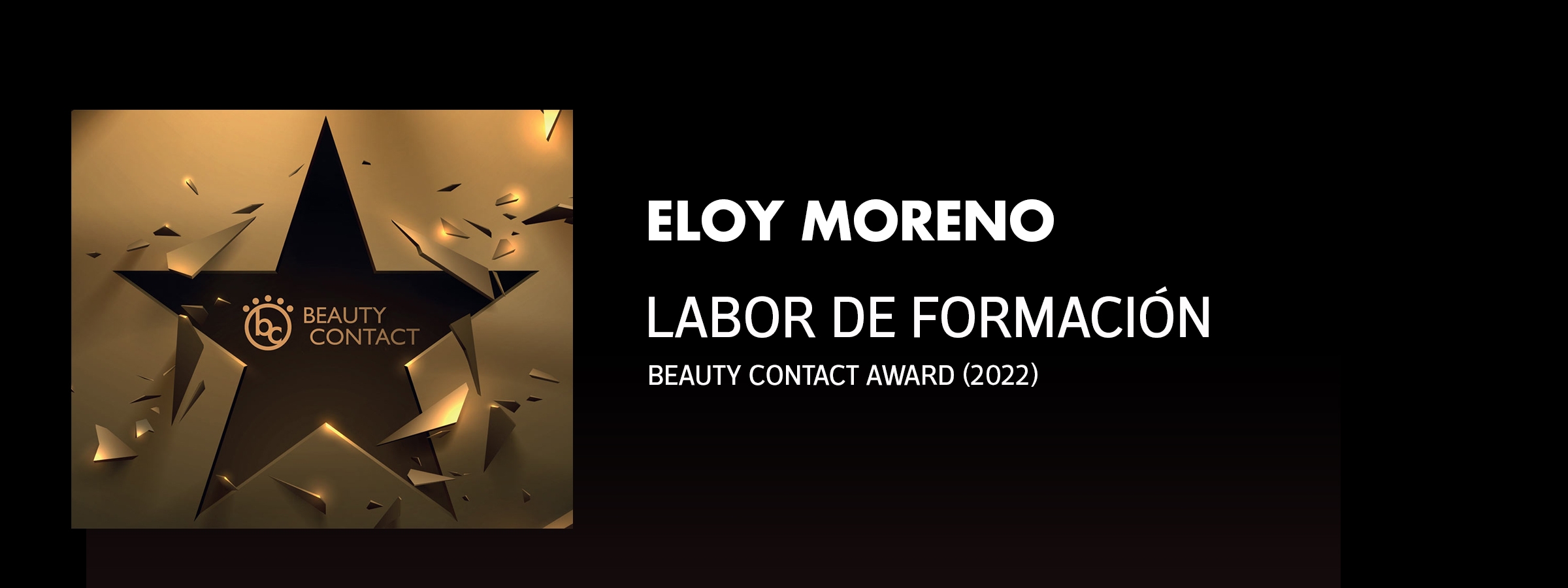 Eloy Moreno: Premio a la Labor de formación